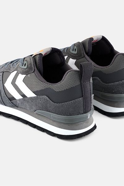 hummel Kids Boy Thor Lace Up Micro Suede Outdoor Shoes, Dark Grey