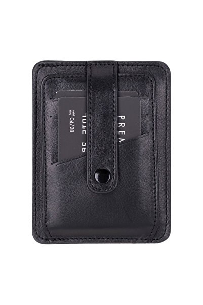 PLM Hakiki Deri, El Yapımı Kartlık BLWL20 RST1 Siyah