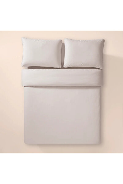 Penelope 100% Cotton Percale Duvet Cover Set 240X220 cm Gray - Pure Series