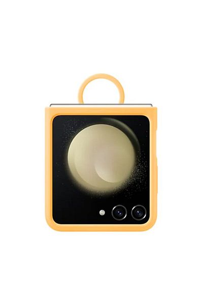 Samsung Samsung Cover for Galaxy Z Flip 5 | Apricot Color | Silicone Case with Ring | EF-PF731TOEGWW