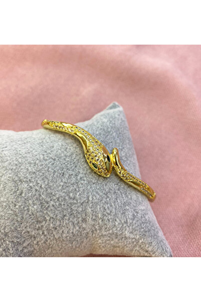 AYZENA Bulgari Serpenti Kıvrımlı Yılan Model Zirkon Taşlı Zümrüt Göz Detaylı ...