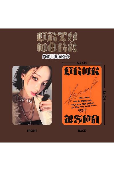 Kpop Dünyasi Aespa Karina'' Dirty Work'' Photocards Set