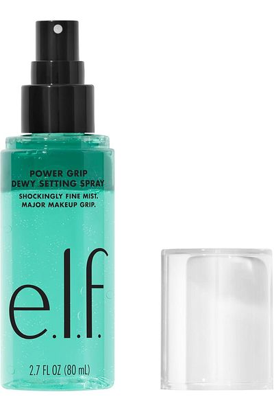 ELF e.l.f. Power Grip Dewy Setting Spray, Ultra Fine & Long-Lasting Formula, Fixes Makeup for a Hydrated