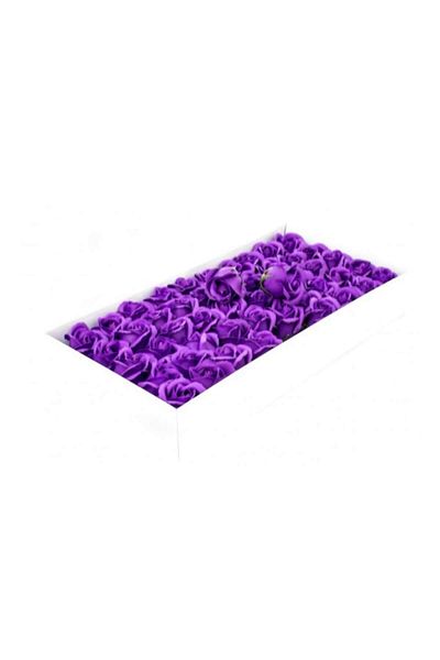 OEM Trandafiri de săpun violet închis, set de 50