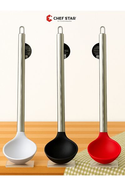 Chefstar Stainless Steel Ladder with Silicone Head