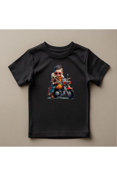 Gölge Store Tricou pentru copii cu imprimeu normal pentru bărbați Animate Biker