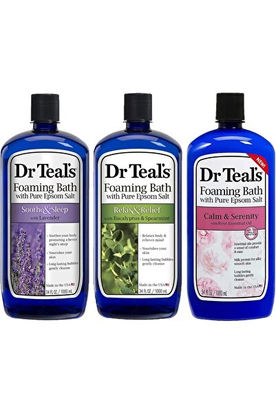 Dr Teals مجموعة هدايا متنوعة من منتجات دكتور تيل الرغوية للاستحمام (عبوة من 3...