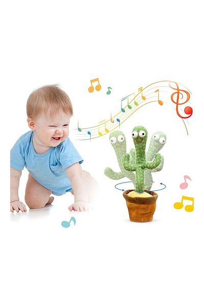 Generic Electric Dancing Cactus Plant Stuffed Toy With Music Durable And Looks Cute