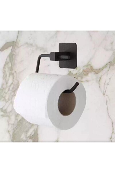 ZhlTools Self Adhesive Black Stainless Metal Coverless Toilet Paper Holder Ap...