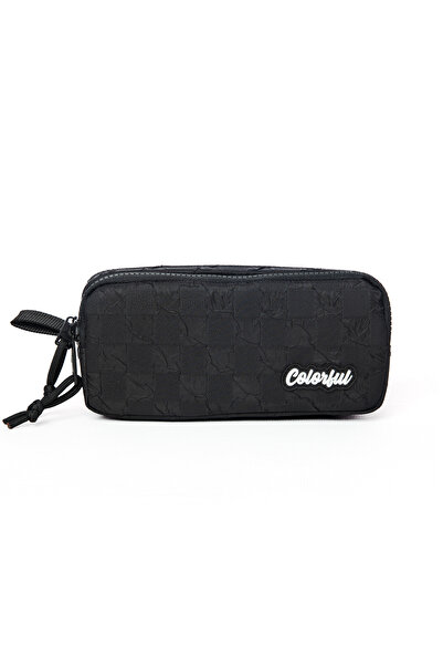 Colorful Suport pentru creion Polly negru - Cutie pentru creion cu două compa...