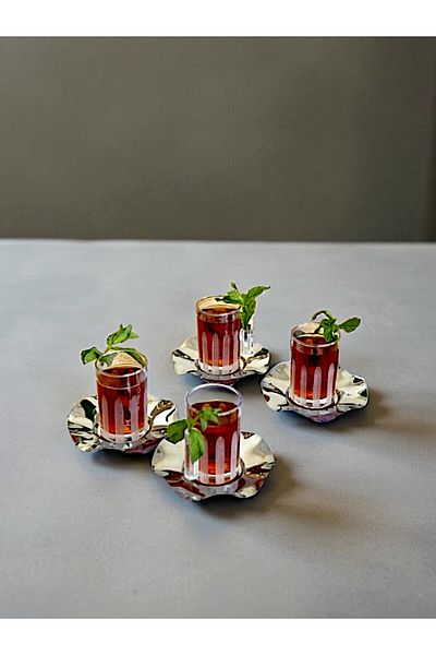 Temizhome Modern Striped 18 Piece Tea & Mirra Coffee Stylish Presentation Set