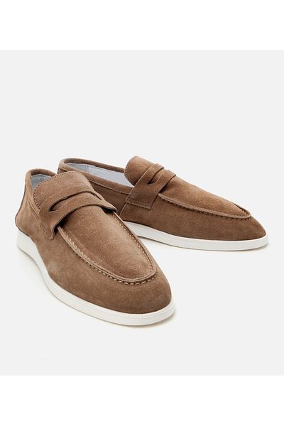 Hotiç Ανδρικό Suede Leather Mink Loafer με μαλακή υφή