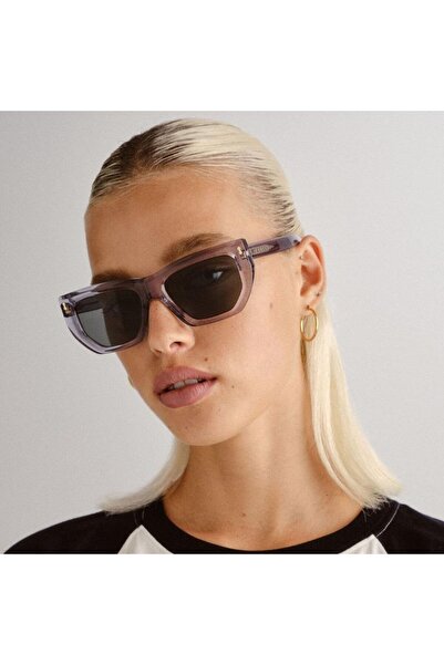 Gucci GG1520S 004 53-19 Kadın Güneş Gözlüğü Füme Mat Camlı Gri Asetat Kare