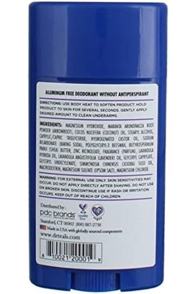 Dr Teals Dr. Teal's Deodorant Lavender Vanilla 2.65 Ounce Aluminum-Free (Pack of 2)