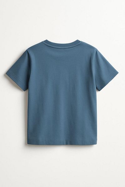 LUESS Tricou cu mânecă scurtă imprimat 100% bumbac pentru băiat - petrol (3-4 ani 8-9 ani)