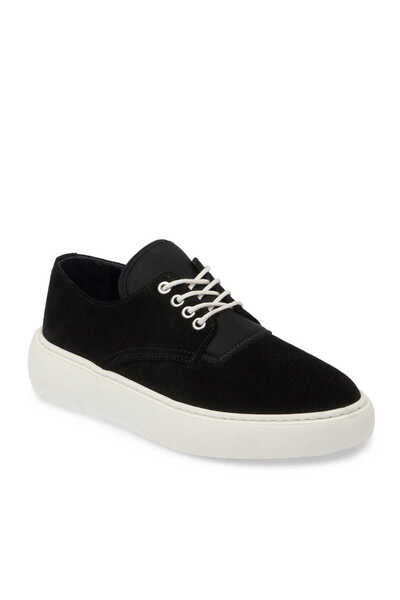 Tergan Siyah Hakiki Süet Deri Erkek Sneaker - E24I1AY56711-A01