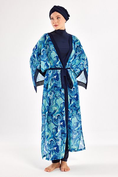 Adasea Kimono Pareo unic pe costum de baie cu protecție UV 1714 Albastru