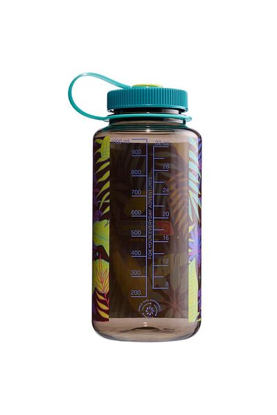 NALGENE Wide Mouth 32 oz Water Bottle Flask 1 Liter Botanical Ferns 682023-0212