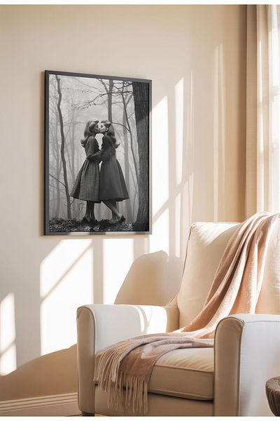 21mxm Vintage Photography Poster, Feminist Street Style, Black & White Canvas, Rebel Muse 2025