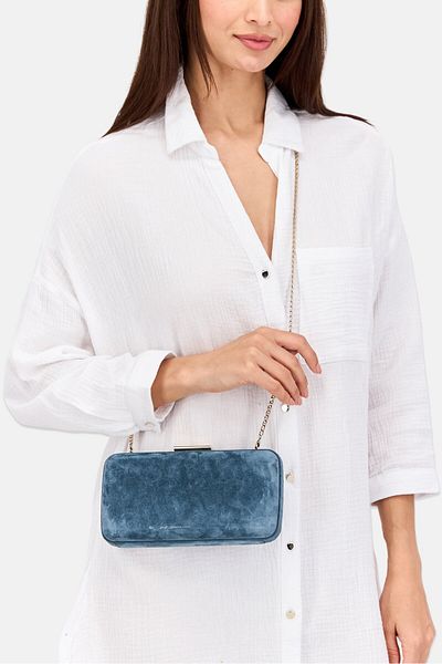 Gianvito Rossi Women Bella Camoscio Cluthes Bag 12 H x 23 L x 5 W cm, Pale Green