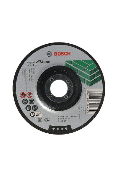 Bosch High-Speed Fast-Cutting Precisely Engineered Depressed Centre Stone Cutting Disc Black 2.5 x 125mm