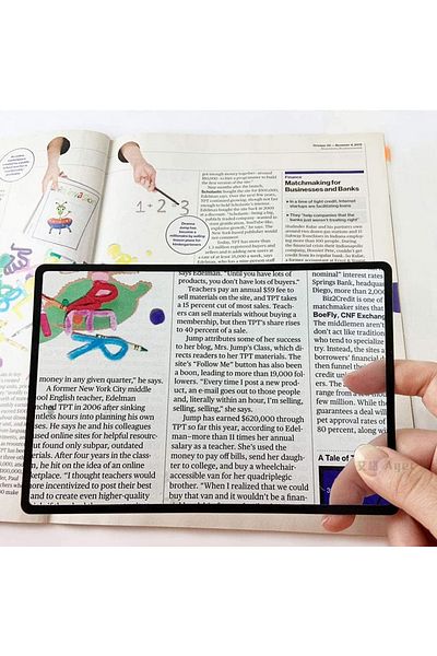 Rabelix Online Marketing 3X Book Reading Magnifier Pvc (180X120Mm)