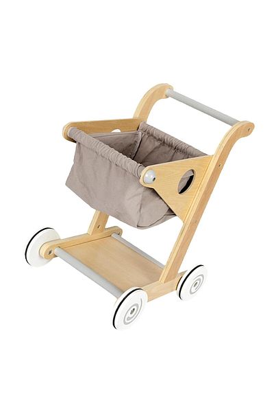 ideal STORE Wooden Shopping Cart for Children Shopping Cart idealSTORE, Dimensions 45 x 30 x 34 cm,