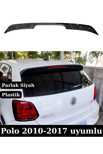SML Dizayn Volkswagen Polo Spoiler 2010-2017 Parlak Siyah Polo 6r-6c Bagaj-üs...