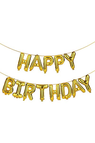 zola Foil balloon set, silver, Happy Birthday, 27X19X0.5 cm