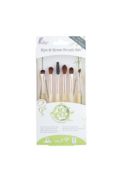 So Eco Set of 6 Ecological Makeup Brushes for Eyes and Eyebrows, So