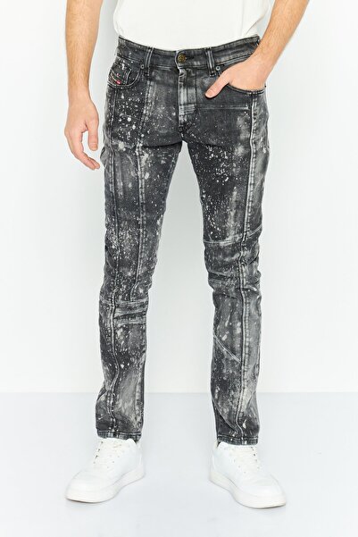 Diesel Men Stretch Fit Wash Stretchable Denim, Black