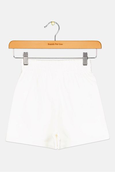 GAP Kids Girl Embroidered Logo Shorts, White