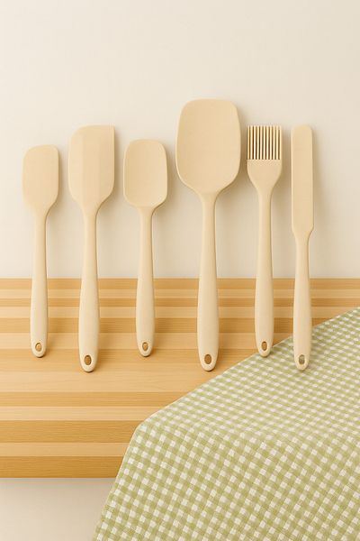 Chefstar 6 Pcs Silicone Kitchen Utensils Set - Spatula and Brush Set