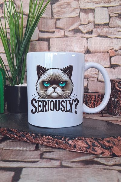 giftkonsept Cat Funny Colorful Humorous Cat Lover Cat Owner Gift Printed Tea Coffee Presentation Mug Cup