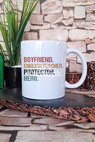 giftkonsept Boyfriend English Teacher Printed English Teacher Gift Printed Mug