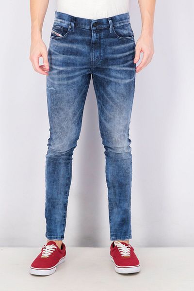 Diesel Men Skinny Fit Wash Non,Stretchable Denim Jeans, Navy