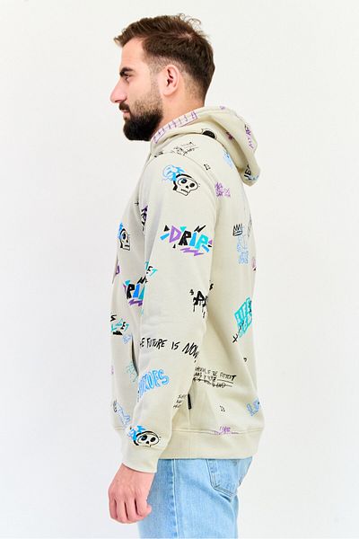Originals by Brooklyn Cloth Men Allover Print Long Sleeves Hoodie, Multicolor