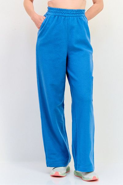 Reebok Women Sportswear Fit Drawstring Outdoor Sweatpants, Blue