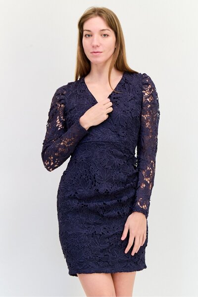 MOHITO Women Textured Mini Dress, Navy