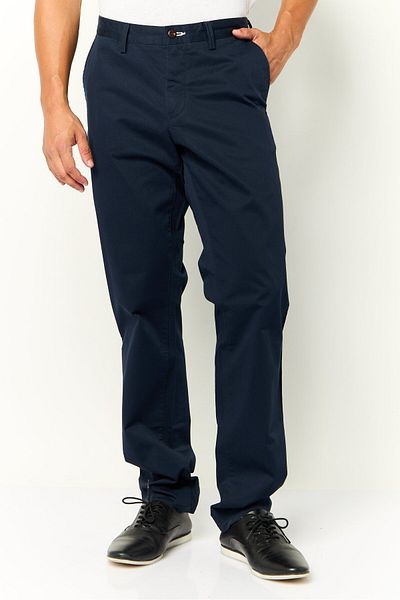 Gant Men Slim Fit Solid Chino Pants, Navy