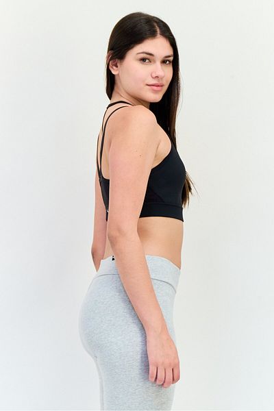 Puma Women Brand Logo Lightly Padded Sports Bra, Black