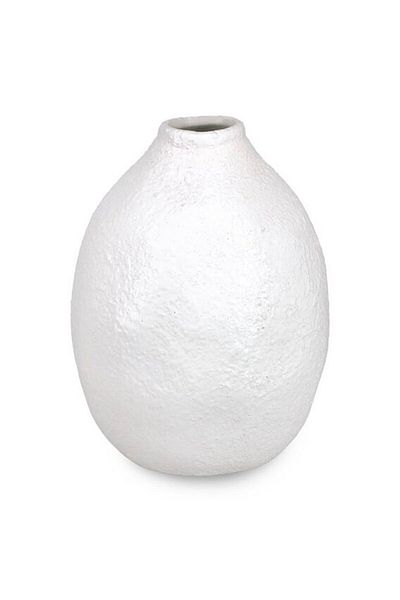 Tchibo Structured Ceramic Vase, White