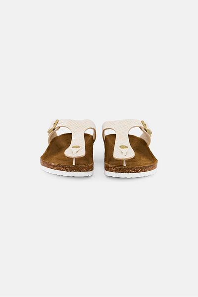 Birkenstock Kids Girl Slip On Cork Sandals, Cream