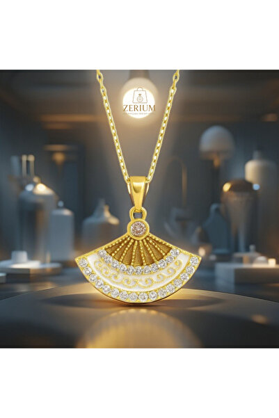 ZERİUM تألق الفن - قلادة نسائية من الفولاذ المقاوم للصدأ مستوحاة من الملكة