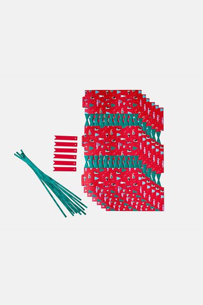 Tchibo 6 Pieces DIY Surprise Christmas Cracker, Red and Green