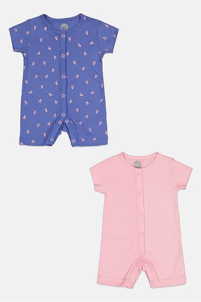 MOTHERCARE Toddlers Boy 2 Pieces Allover Print Romper, Multicolor