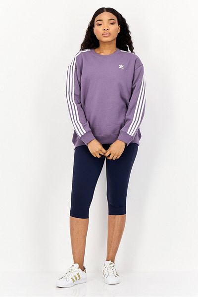 adidas Women Sportswear Fit Long Sleeve Outdoor Sweatshirt, Purple
