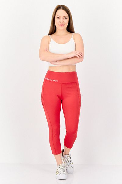 Kendall + Kylie Women Sportswear Fit Pull On Training Leggings, Red