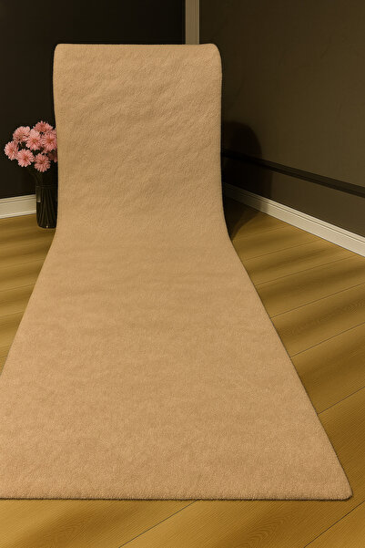 KEVLİNE Kevline Peluş Halı Yıkanabilir Kaymaz Taban Halı Puffy Peluş Halı Yolluk