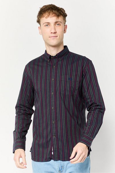 La Martina Men Tailored Fit Stripe Long Sleeves Casual Shirt, Multicolor